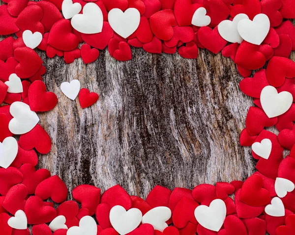 San Valentino sfondo con i cuori rossi. Copia spazio — Foto Stock