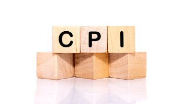 Renkli ahşap küplere CPI Tüketici Fiyat Endeksi kısaltması