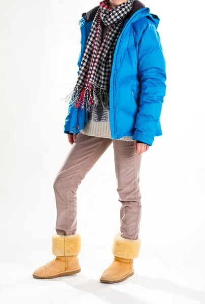 Warm winter women's clothing. — Stock Photo, Image