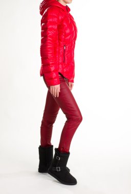 Soğuk sezon için parlak kıyafet.