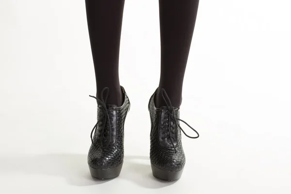 럭셔리 블랙 신발. — 스톡 사진