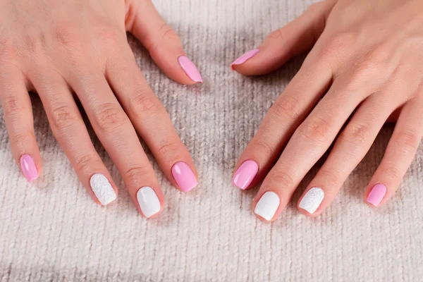 Well-groomed female nails. — Stock Photo, Image