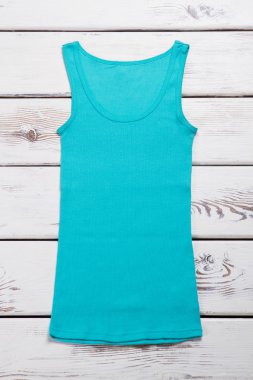 T-shirt örgü turkuaz.