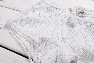 Dantel şort beyaz renk. 