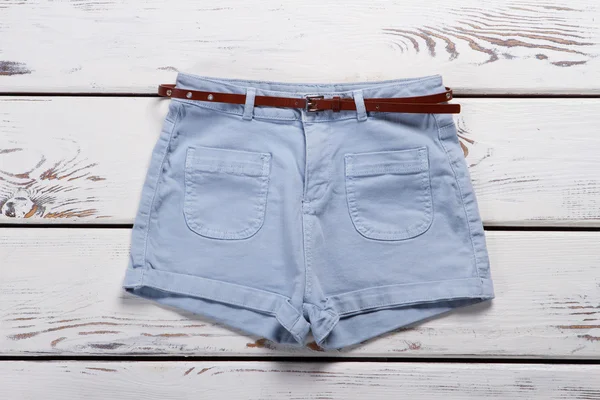 Woman's new jeans shorts.