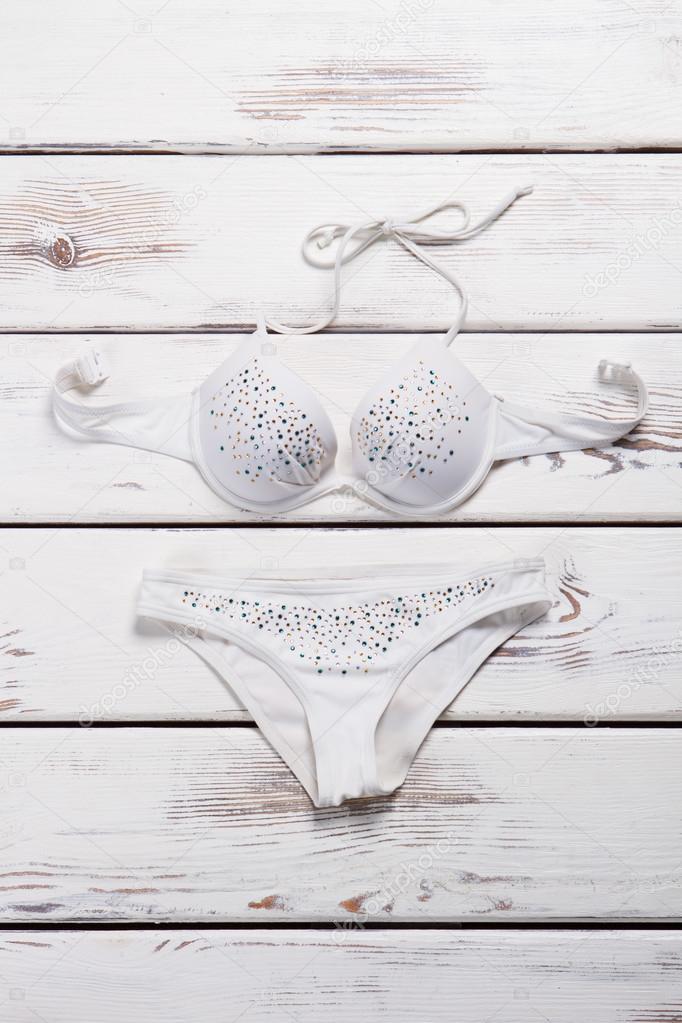 white rhinestone swimsuit