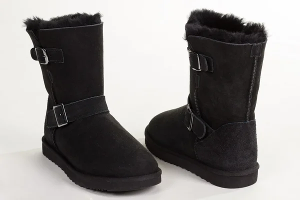 Semišové zimní boty. — Stock fotografie