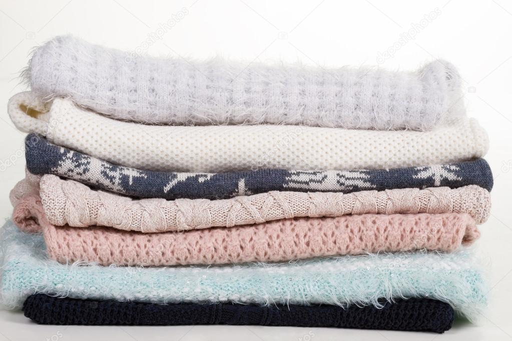 Various women's sweater for the winter. 