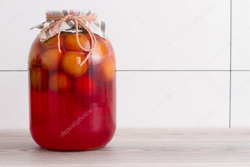 Canned plums