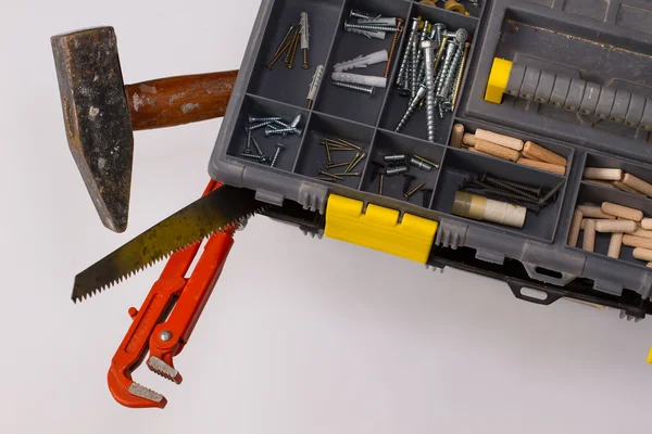 Caja con herramientas de construcción — Foto de Stock