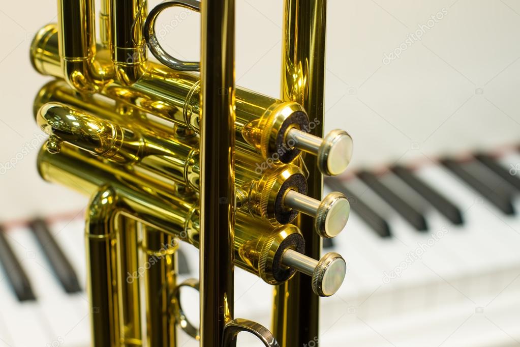 detail of trumpet close up