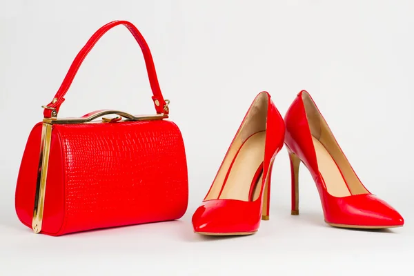 Shoes and handbag. Stock Picture