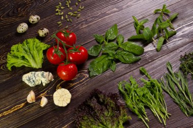  Salata için Taze Malzemeler.