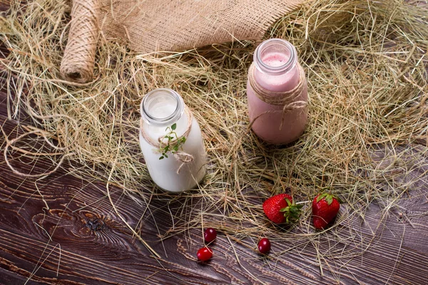 Naturlig landsbygdens mjölk. — Stockfoto
