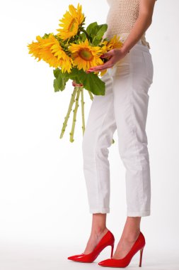 Ayçiçeği bayanla.