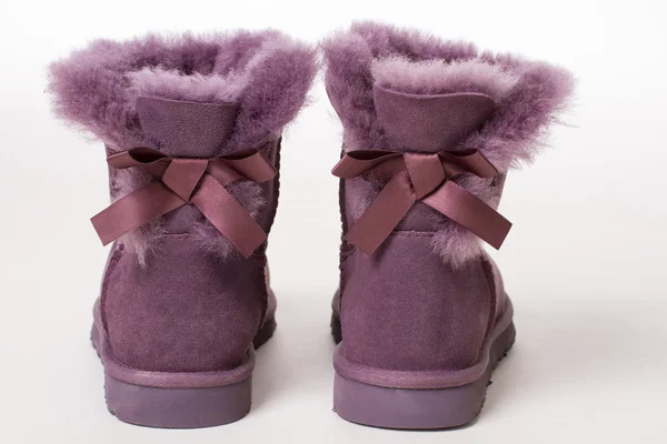 Fur women 's boots . — стоковое фото