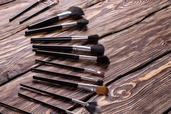 Black brushes for make up. — Stock Photo, Image