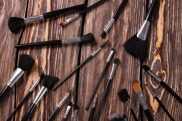 Black make-up brushes. — Stock Photo, Image