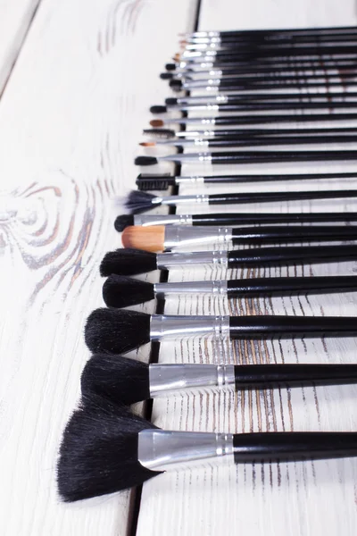 Escovas para close-up de maquiagem . — Fotografia de Stock