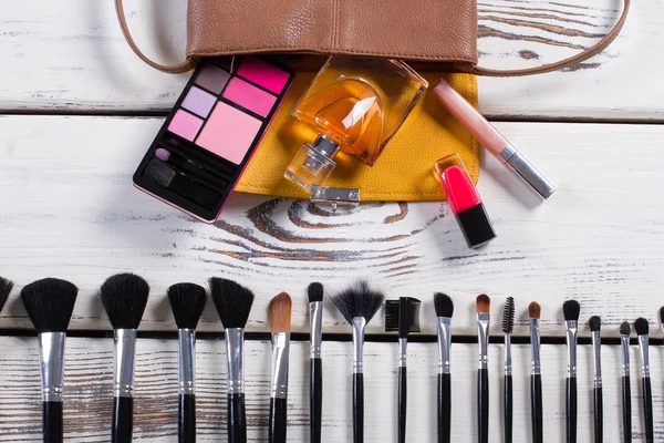 Borsa donna con cosmetici . — Foto Stock