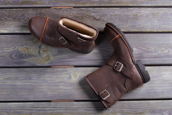Mode bruin warme schoenen. — Stockfoto