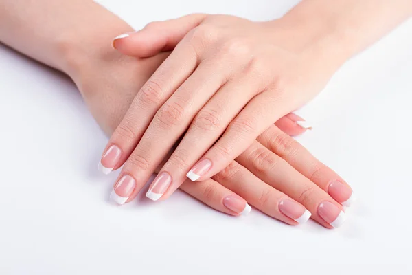 Kobiece manicure klasyczny. — Zdjęcie stockowe