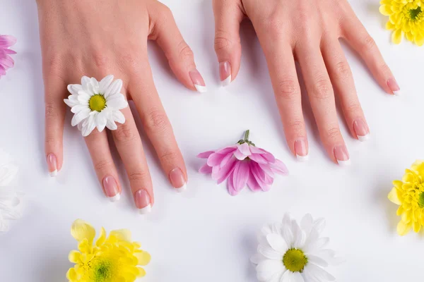 Zacht voorjaar manicure. — Stockfoto