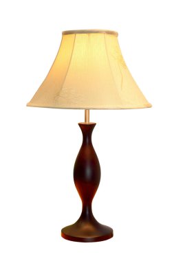 Masa lambası beyaz arkaplanda izole