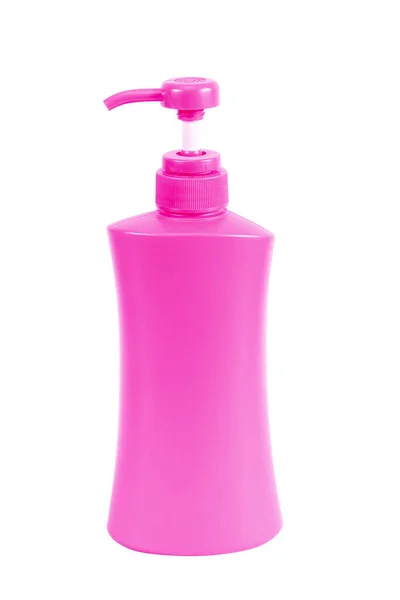 胶瓶泵 液体肥皂 白底洗发水 — 图库照片