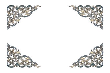 Beyaz arkaplana oyulmuş çiçek deseni