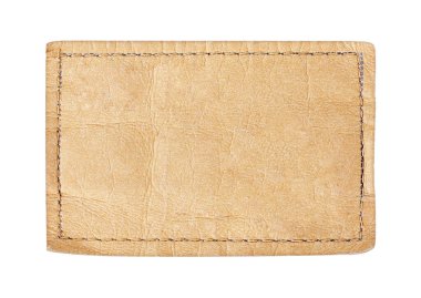 Beyaz arka plan üzerinde izole boş jeans etiket