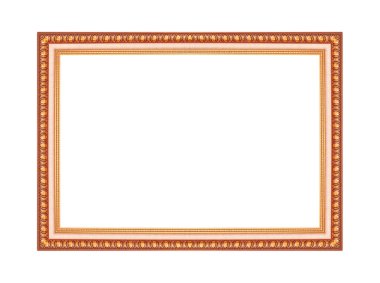 Beyaz arka plan üzerinde izole antika resim çerçevesi