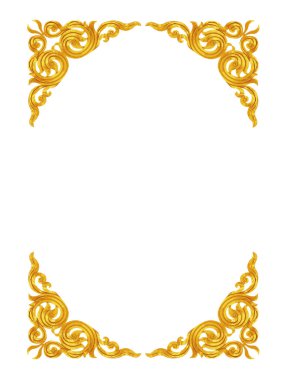 desen ahşap çerçeve, beyaz arka plan üzerinde oymak