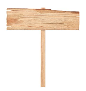 Tahta tabela beyaz arkaplanda izole edildi.