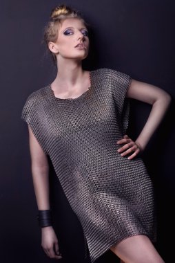 Kobieta rycerz, güzellik portret kobiety