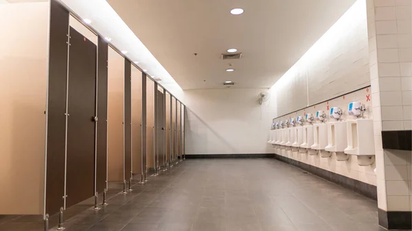 Empty Public Toilets Wide Walled Shopping Mall Toilets Stock Photo