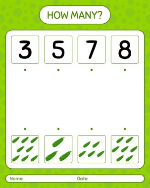 Salatalıkla kaç tane sayma oyunu. Anaokulu çocukları için çalışma listesi, aktivite listesi, yazdırılabilir çalışma tablosu