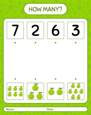 Guava ile kaç tane sayma oyunu var? Anaokulu öğrencileri için çalışma listesi, aktivite listesi, basılabilir çalışma listesi