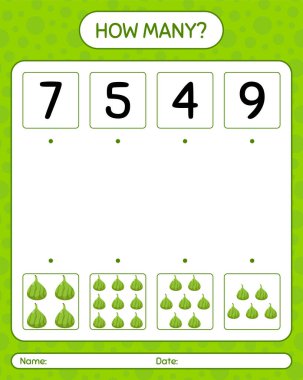 Kızılderili inciri ile kaç tane sayma oyunu. Anaokulu öğrencileri için çalışma listesi, aktivite listesi, basılabilir çalışma listesi