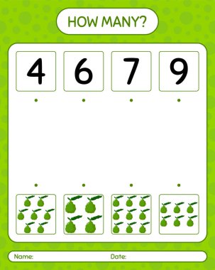 Kefir limonlu kaç tane sayma oyunu. Anaokulu öğrencileri için çalışma listesi, aktivite listesi, basılabilir çalışma listesi