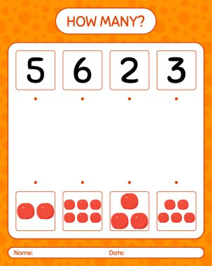 Nektarinle kaç tane sayma oyunu var? Anaokulu öğrencileri için çalışma listesi, aktivite listesi, basılabilir çalışma listesi