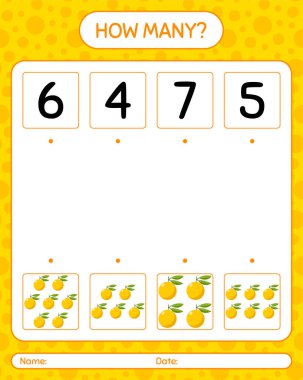 Yuzu 'yla kaç tane sayma oyunu var? Anaokulu çocukları için çalışma listesi, aktivite listesi, yazdırılabilir çalışma tablosu