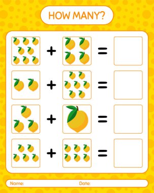 Yumurta meyveli kaç tane sayma oyunu var? Anaokulu öğrencileri için çalışma listesi, aktivite listesi, basılabilir çalışma listesi