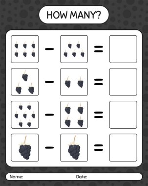 Kaç tane sayma oyunu çiğ taneciği. Anaokulu öğrencileri için çalışma listesi, aktivite listesi, basılabilir çalışma listesi