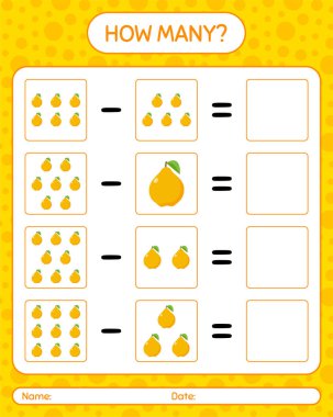 Kaç tane sayma oyunu çirkin. Anaokulu çocukları için çalışma listesi, aktivite listesi, yazdırılabilir çalışma tablosu
