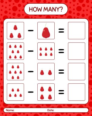 Kaç tane sayma oyunu gül elması. Anaokulu çocukları için çalışma listesi, aktivite listesi, yazdırılabilir çalışma tablosu