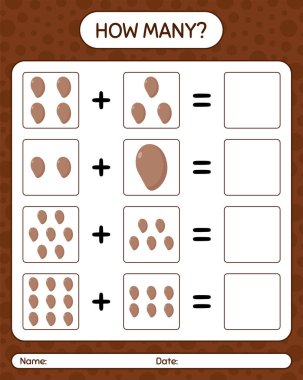 Kaç tane sayma oyunu var? Anaokulu çocukları için çalışma listesi, aktivite listesi, yazdırılabilir çalışma tablosu
