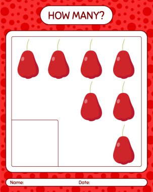 Gül elmasıyla kaç tane sayma oyunu. Anaokulu çocukları için çalışma listesi, aktivite listesi, yazdırılabilir çalışma tablosu