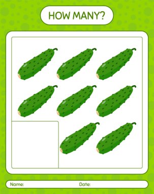 Salatalıkla kaç tane sayma oyunu. Anaokulu çocukları için çalışma listesi, aktivite listesi, yazdırılabilir çalışma tablosu