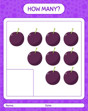 Erik ile kaç tane sayma oyunu. Anaokulu çocukları için çalışma listesi, aktivite listesi, yazdırılabilir çalışma tablosu